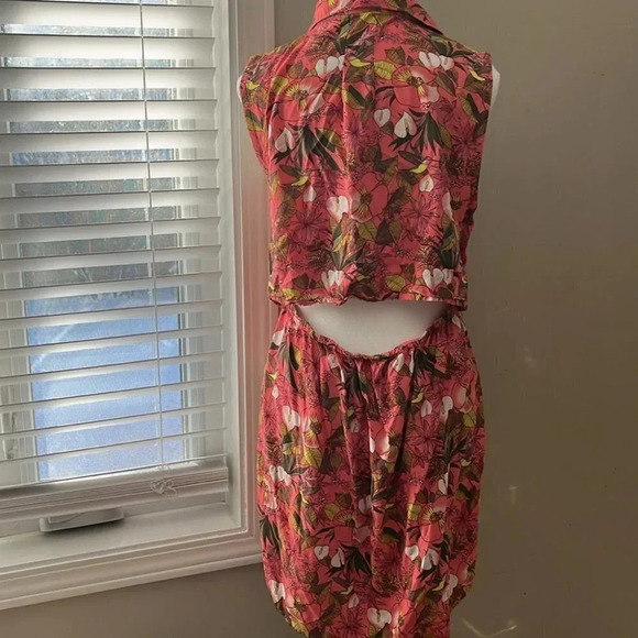 [XL]Vans Wilder Obleka Roza Floral Tunic Sleeveless Dress - Picture 5 of 8